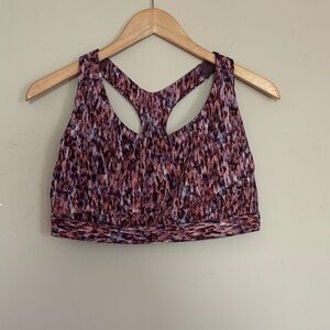 Athleta Multicolor Patterned Sports Bra